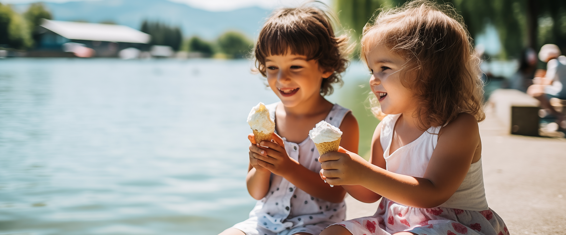 Ice cream on the dock Lake of Bays